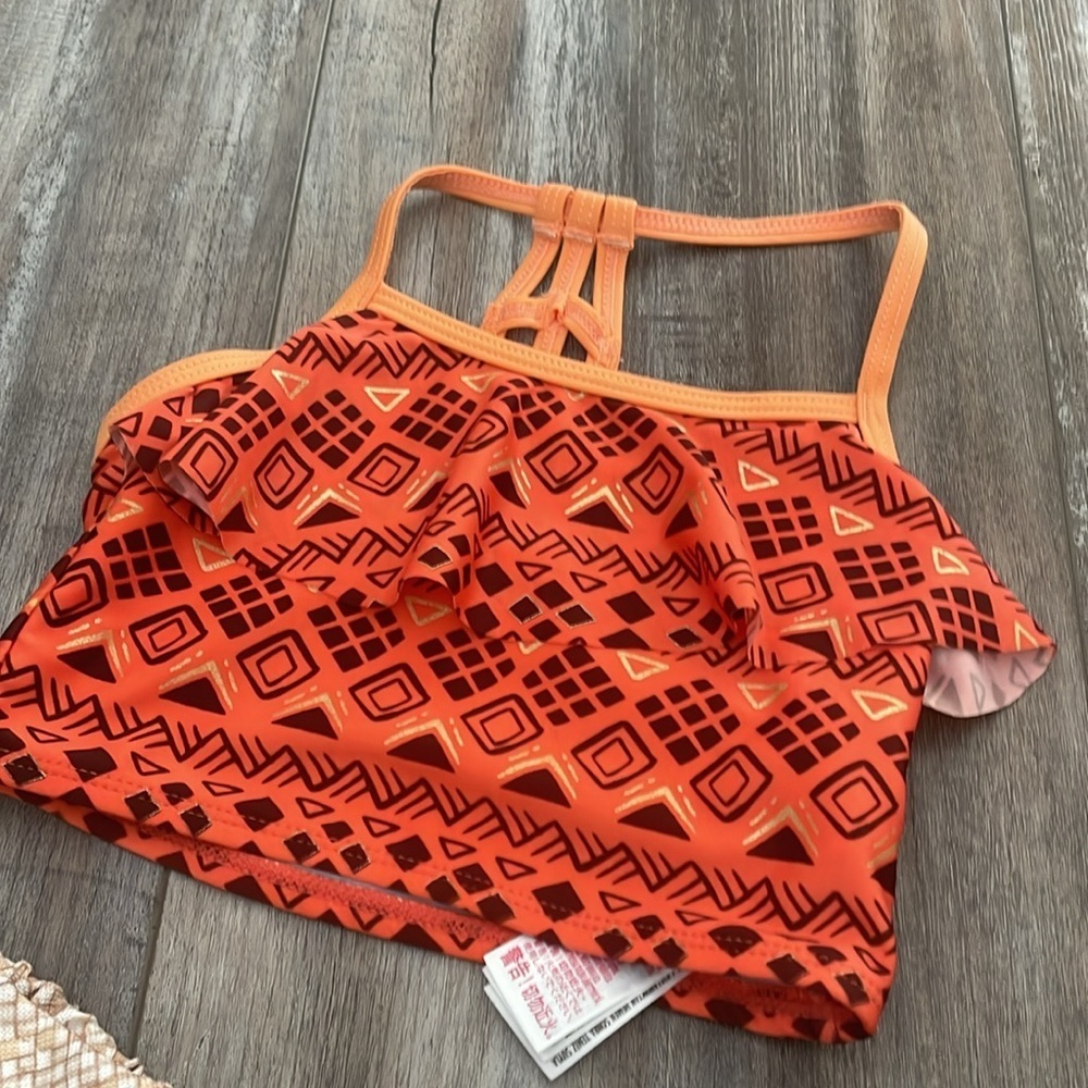 DISNEY STORE Moana Costume Skirt Tassel Kids Size 4 Floral Hawaiian & Bikini Top - Picture 9 of 11